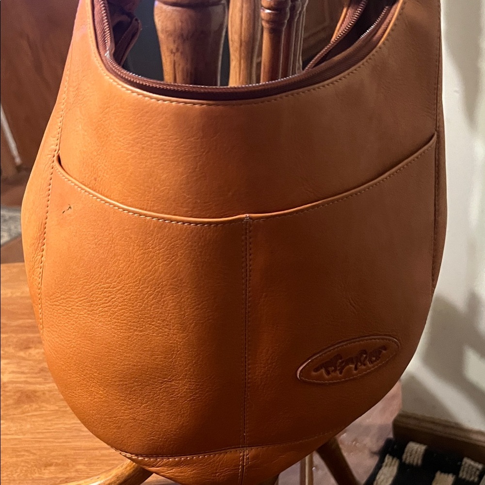 Tan Leather Shoulder Bag
